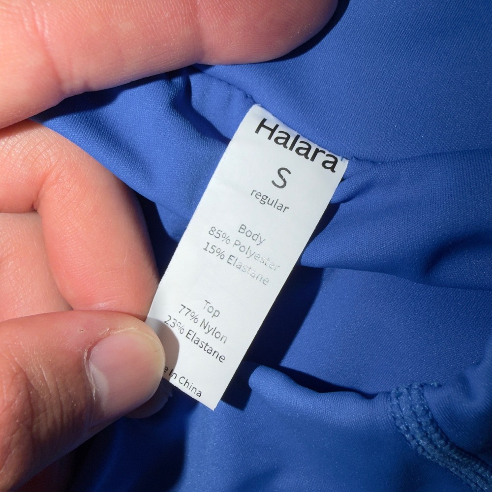 Halara Blue High Waisted High Low Wrap Skirt Small Regular‎ Activewear Flowy - Picture 2 of 7